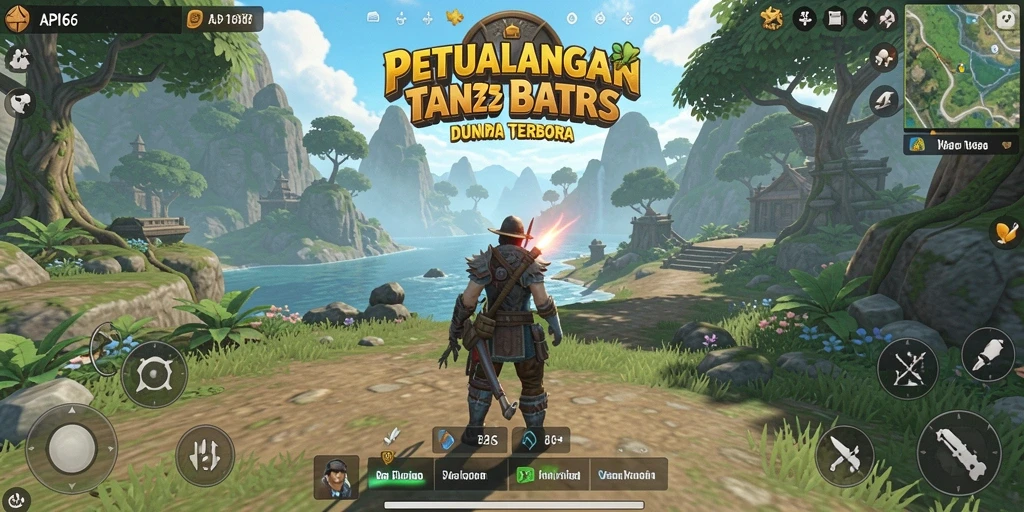 Tampilan menakjubkan dari gameplay di dunia terbuka.