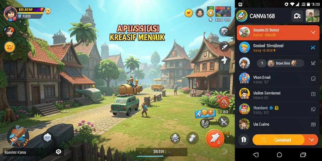 Tampilan gameplay menarik dan antarmuka user-friendly dari CANVA168.