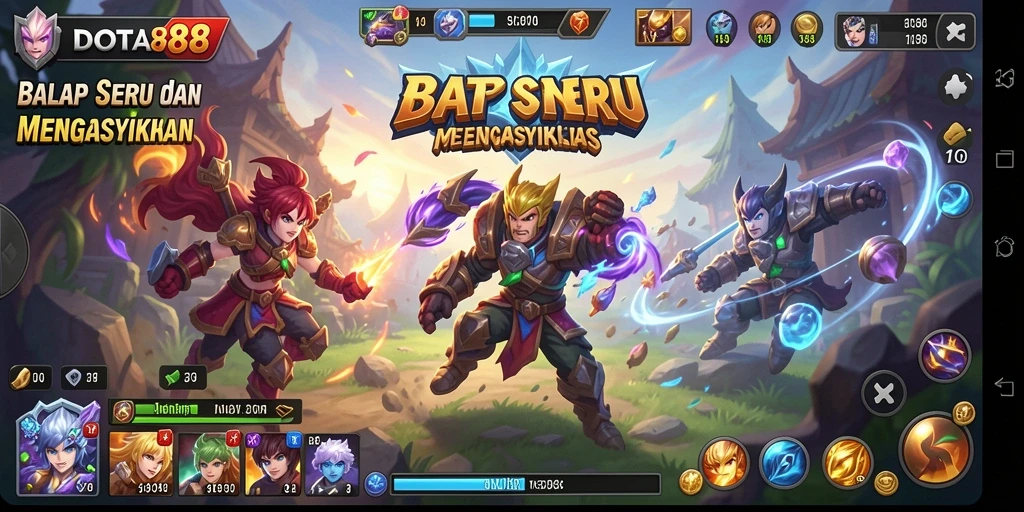 Tampilan gameplay balap yang intens dan mendebarkan.