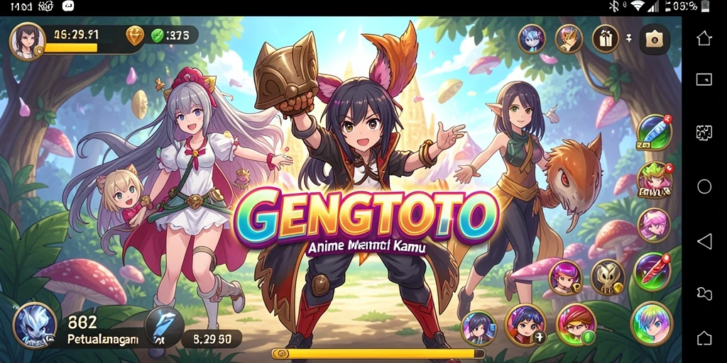 Gameplay menarik dengan karakter anime berwarna-warni di GENGTOTO.