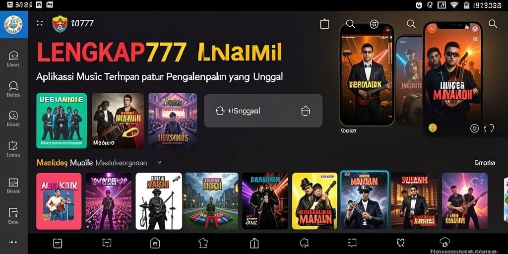 Screenshot gameplay LENGKAP777 yang menampilkan fitur musik interaktif.