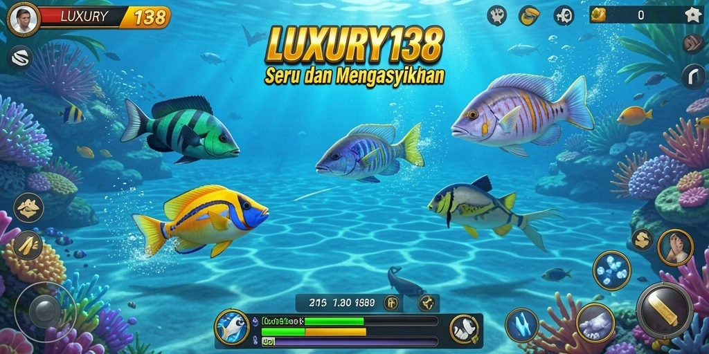Screenshot utama gameplay Tembak Ikan di LUXURY138 yang mengasyikkan.