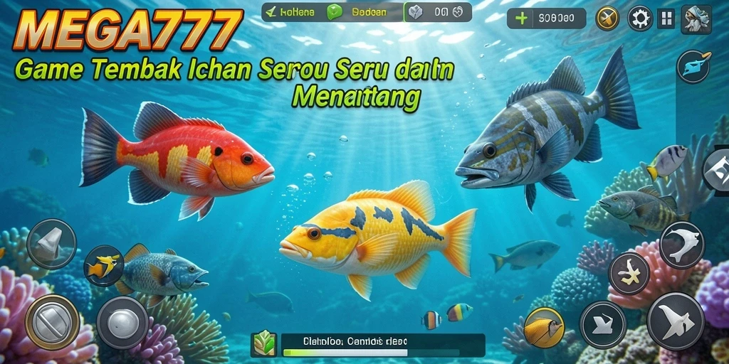 Tampilan gameplay menembak ikan yang seru dan menantang.