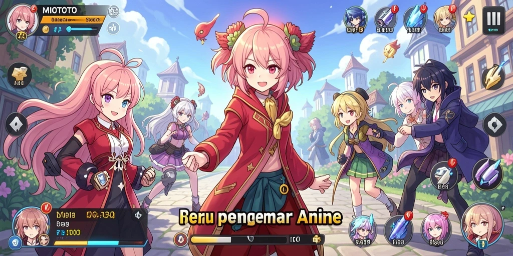 Gameplay MIOTOTO menampilkan karakter Anime yang ikonik dan cerita menarik.