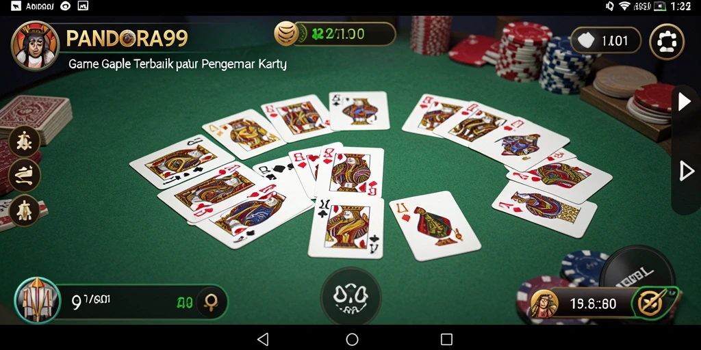Tampilan gameplay seru PANDORA99 dengan fitur Gaple yang menarik.
