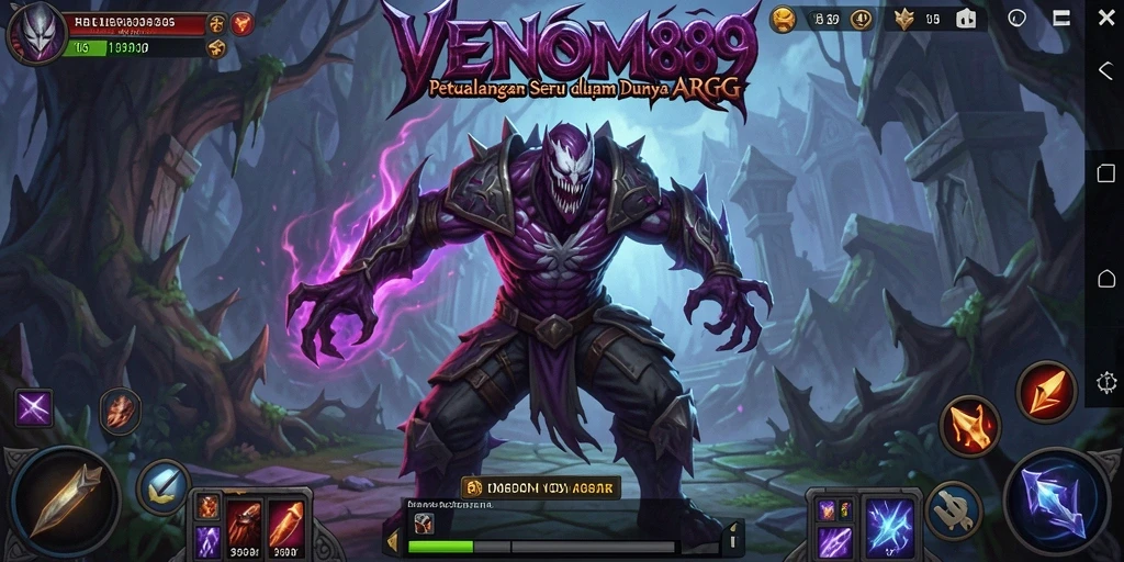 Tampilan mendebarkan dari gameplay ARPG di VENOM889.